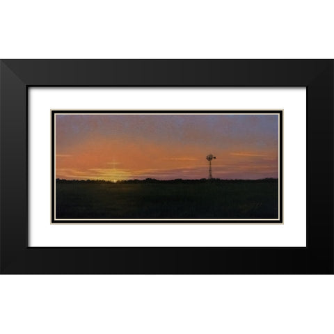 Days End Black Modern Wood Framed Art Print with Double Matting by Goebel, Wilhelm