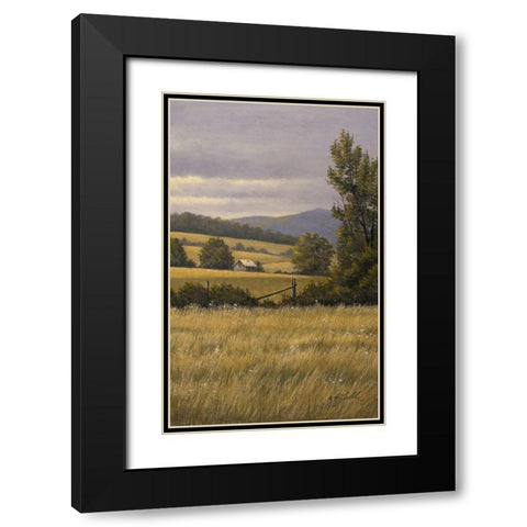 Hayfields Near Arlington Black Modern Wood Framed Art Print with Double Matting by Goebel, Wilhelm