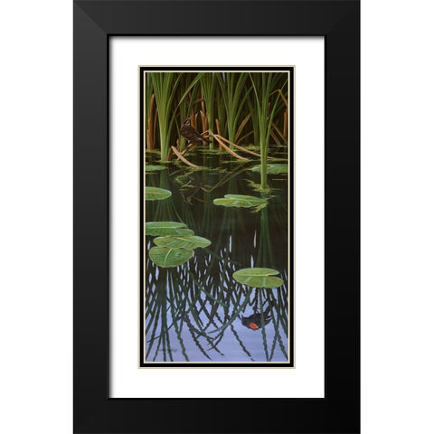 Reflections Of Courtship Black Modern Wood Framed Art Print with Double Matting by Goebel, Wilhelm