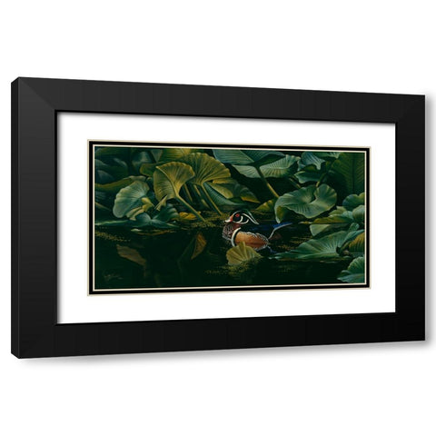 Quiet Times Black Modern Wood Framed Art Print with Double Matting by Goebel, Wilhelm