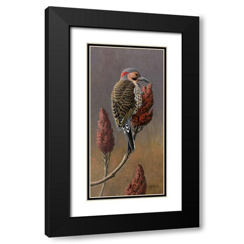 Flicker on Sumac Black Modern Wood Framed Art Print with Double Matting by Goebel, Wilhelm