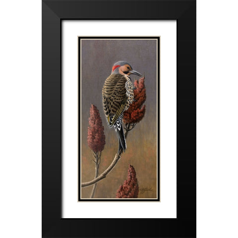Flicker on Sumac Black Modern Wood Framed Art Print with Double Matting by Goebel, Wilhelm
