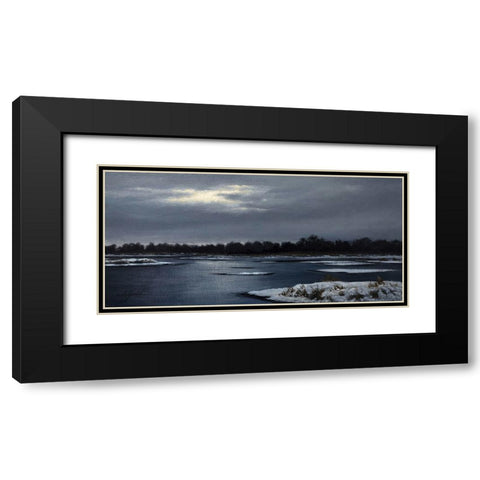 Frozen Marsh Black Modern Wood Framed Art Print with Double Matting by Goebel, Wilhelm