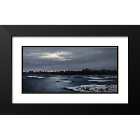 Frozen Marsh Black Modern Wood Framed Art Print with Double Matting by Goebel, Wilhelm