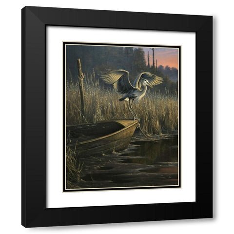 King of the World Black Modern Wood Framed Art Print with Double Matting by Goebel, Wilhelm