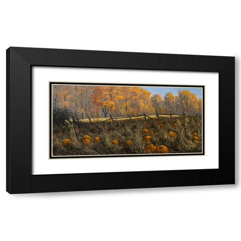 Pumpkin Patch Black Modern Wood Framed Art Print with Double Matting by Goebel, Wilhelm