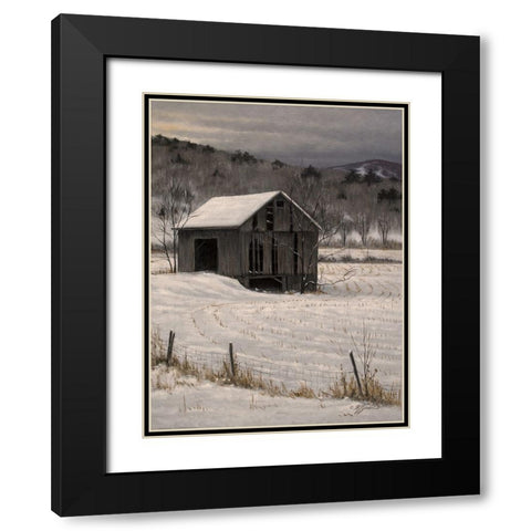Roadside Barn Black Modern Wood Framed Art Print with Double Matting by Goebel, Wilhelm