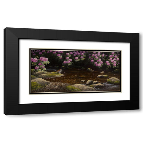 Spring Run Black Modern Wood Framed Art Print with Double Matting by Goebel, Wilhelm