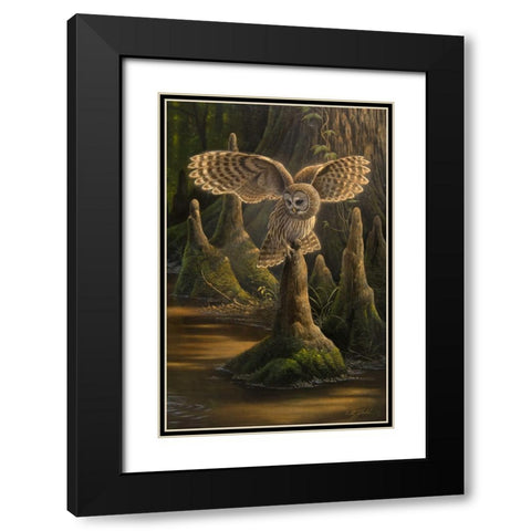 Translucence Black Modern Wood Framed Art Print with Double Matting by Goebel, Wilhelm