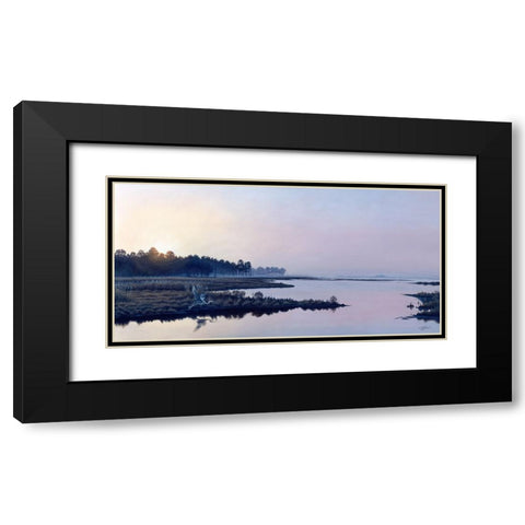 Blackwater Sunrise Black Modern Wood Framed Art Print with Double Matting by Goebel, Wilhelm
