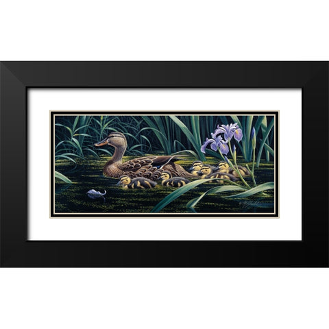 Mothers Day - Mallard Black Modern Wood Framed Art Print with Double Matting by Goebel, Wilhelm