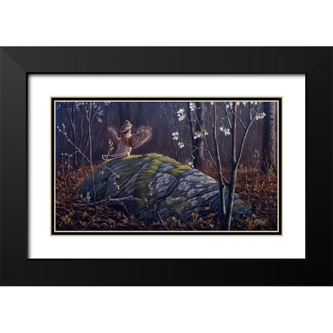 Rock N Roll Black Modern Wood Framed Art Print with Double Matting by Goebel, Wilhelm