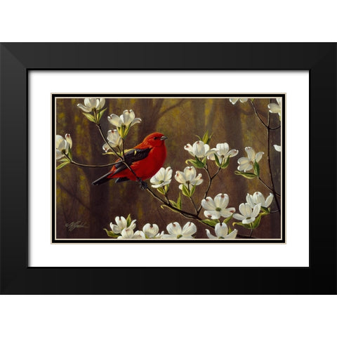 Spring Light Black Modern Wood Framed Art Print with Double Matting by Goebel, Wilhelm