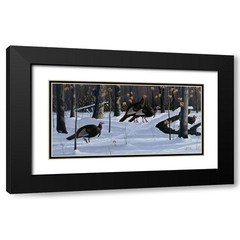 Windfall Crossing Black Modern Wood Framed Art Print with Double Matting by Goebel, Wilhelm
