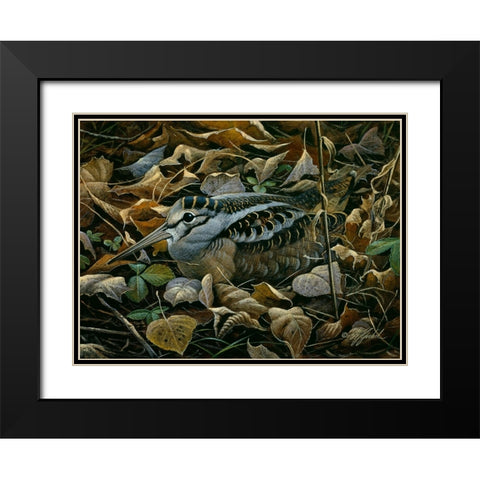Sitting Tight Black Modern Wood Framed Art Print with Double Matting by Goebel, Wilhelm