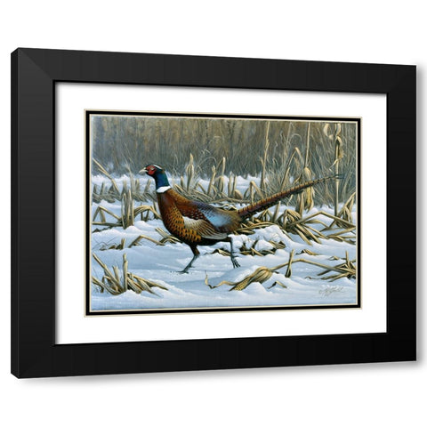 On The Run Black Modern Wood Framed Art Print with Double Matting by Goebel, Wilhelm