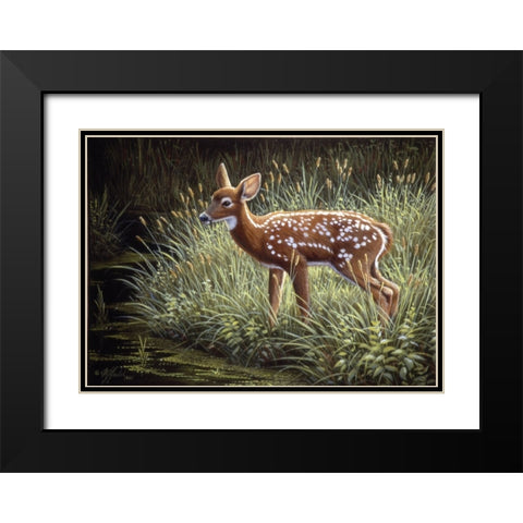 In The Tall Grass Black Modern Wood Framed Art Print with Double Matting by Goebel, Wilhelm