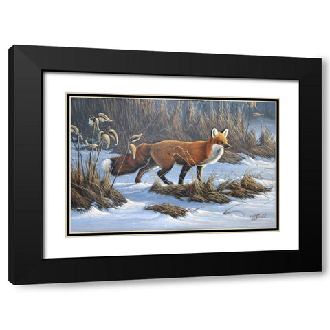 Wg220810006 Black Modern Wood Framed Art Print with Double Matting by Goebel, Wilhelm