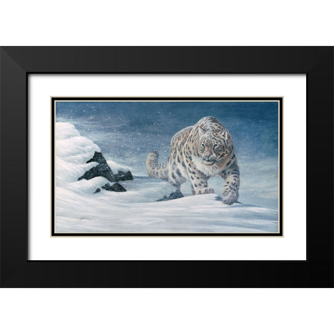 Stalking The Storm Black Modern Wood Framed Art Print with Double Matting by Goebel, Wilhelm