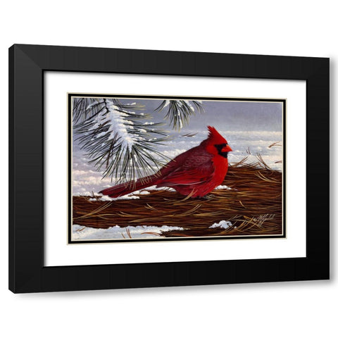 Under The Pine Black Modern Wood Framed Art Print with Double Matting by Goebel, Wilhelm