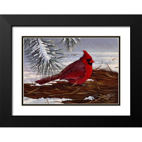 Under The Pine Black Modern Wood Framed Art Print with Double Matting by Goebel, Wilhelm