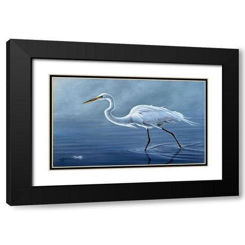 Walking The Edge Black Modern Wood Framed Art Print with Double Matting by Goebel, Wilhelm