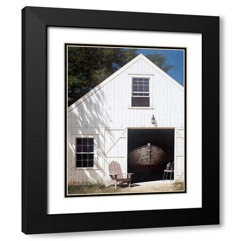 The Barn Black Modern Wood Framed Art Print with Double Matting by Lu, Zhen-Huan