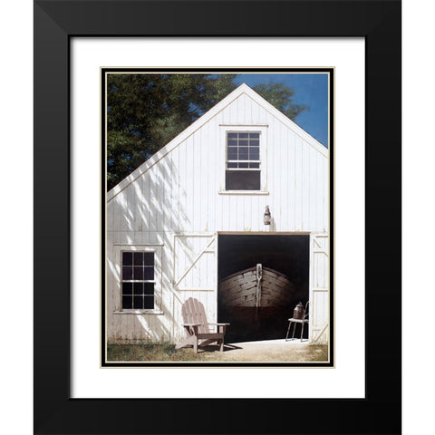 The Barn Black Modern Wood Framed Art Print with Double Matting by Lu, Zhen-Huan