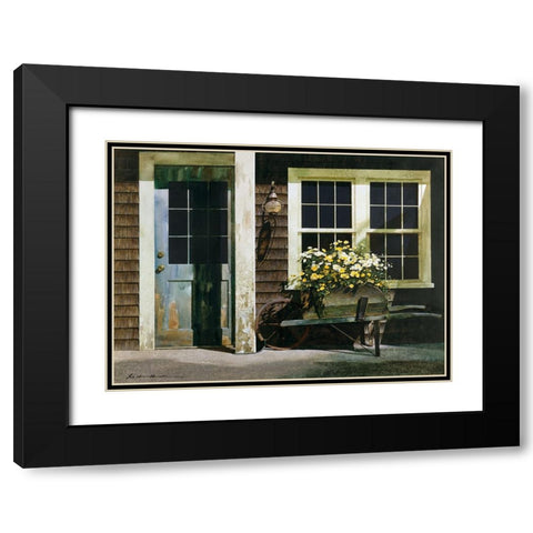 Weathered Post Black Modern Wood Framed Art Print with Double Matting by Lu, Zhen-Huan