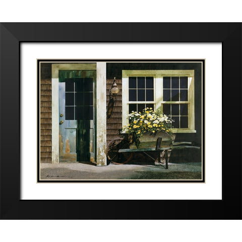 Weathered Post Black Modern Wood Framed Art Print with Double Matting by Lu, Zhen-Huan