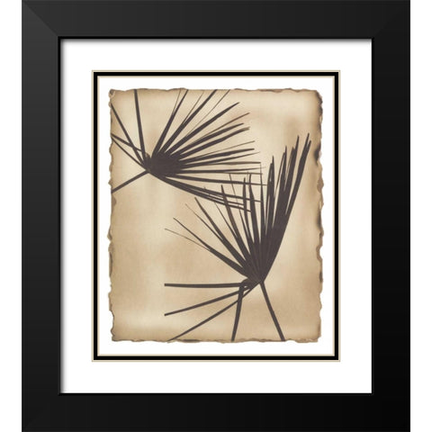 Tropic Palm 2 Black Modern Wood Framed Art Print with Double Matting by Avant Art