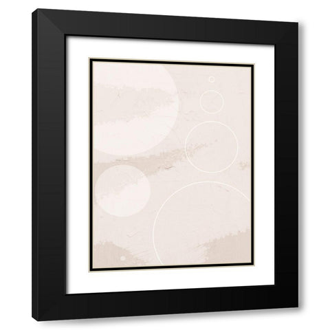 Round and Round Black Modern Wood Framed Art Print with Double Matting by Adebowale