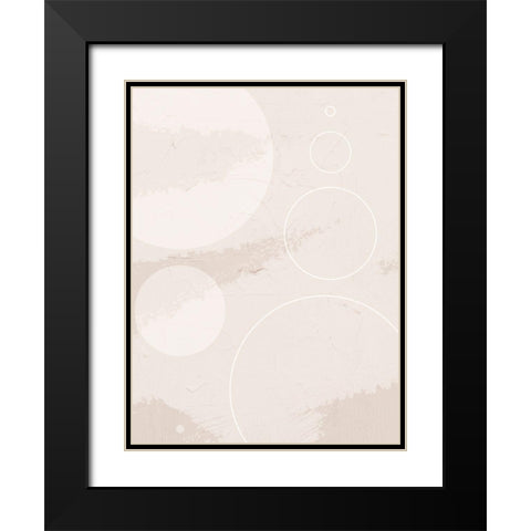 Round and Round Black Modern Wood Framed Art Print with Double Matting by Adebowale