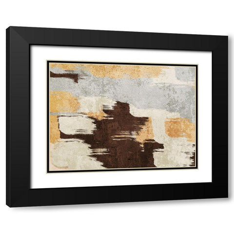 Changing Places Black Modern Wood Framed Art Print with Double Matting by Adebowale