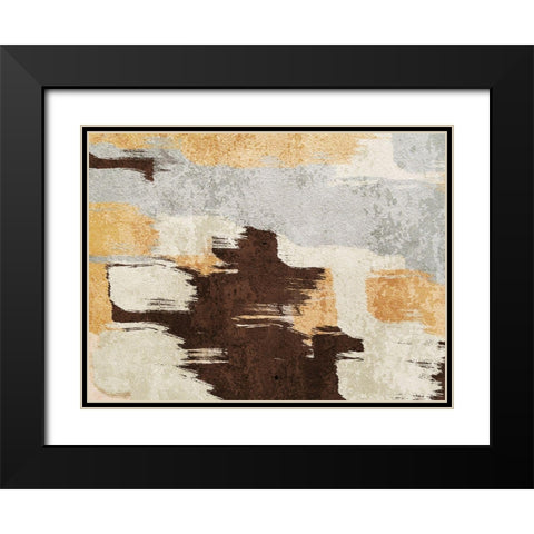 Changing Places Black Modern Wood Framed Art Print with Double Matting by Adebowale
