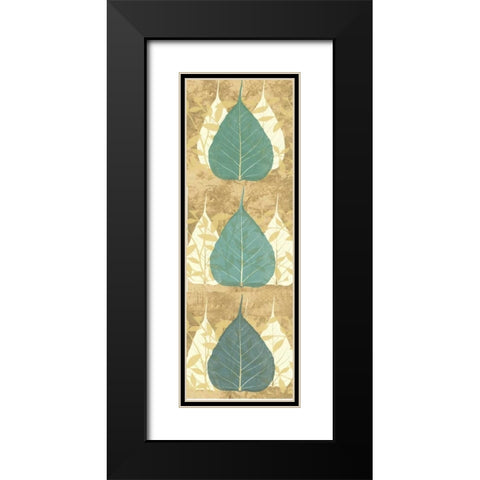 Tree Leaves 2 Black Modern Wood Framed Art Print with Double Matting by DAmico, Angela
