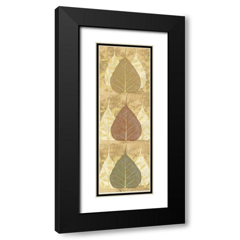Tree Leaves 3 Black Modern Wood Framed Art Print with Double Matting by DAmico, Angela