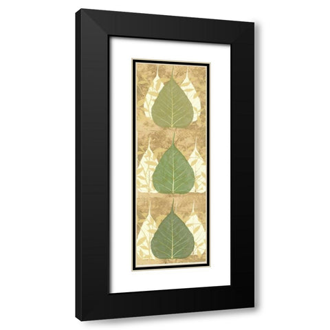 Tree Leaves 1 Black Modern Wood Framed Art Print with Double Matting by DAmico, Angela