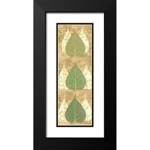 Tree Leaves 1 Black Modern Wood Framed Art Print with Double Matting by DAmico, Angela