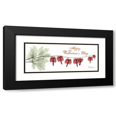 Bleeding Heart Valentine Black Modern Wood Framed Art Print with Double Matting by Koetsier, Albert