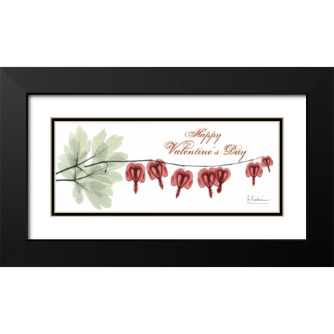 Bleeding Heart Valentine Black Modern Wood Framed Art Print with Double Matting by Koetsier, Albert