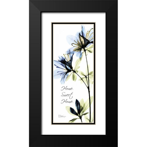 Blue Azalea - Home Black Modern Wood Framed Art Print with Double Matting by Koetsier, Albert