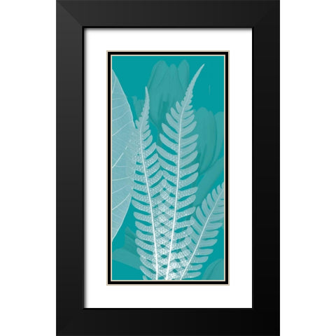 Teal Black Modern Wood Framed Art Print with Double Matting by Koetsier, Albert