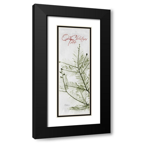 O Christmas Evergreen Black Modern Wood Framed Art Print with Double Matting by Koetsier, Albert