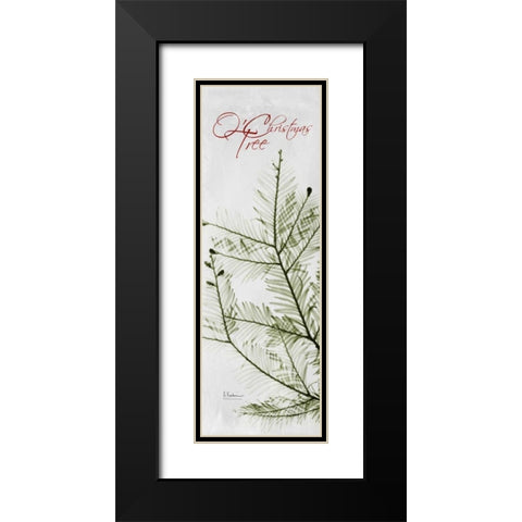 O Christmas Evergreen Black Modern Wood Framed Art Print with Double Matting by Koetsier, Albert