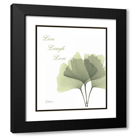 Ginkgo - Live Black Modern Wood Framed Art Print with Double Matting by Koetsier, Albert