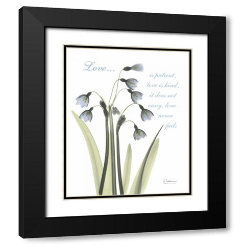 Snow Drop - Love Black Modern Wood Framed Art Print with Double Matting by Koetsier, Albert