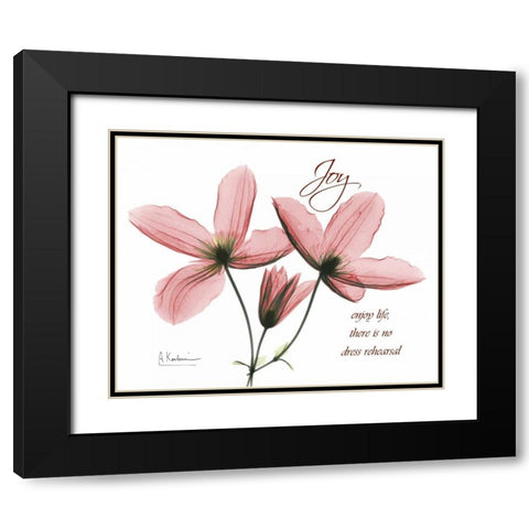 Clematis - Joy Black Modern Wood Framed Art Print with Double Matting by Koetsier, Albert