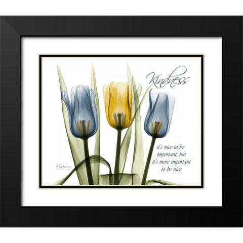 Tulip - Kindness Black Modern Wood Framed Art Print with Double Matting by Koetsier, Albert