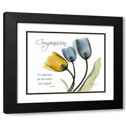 Tulip - Compassion Black Modern Wood Framed Art Print with Double Matting by Koetsier, Albert